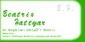 beatrix hattyar business card